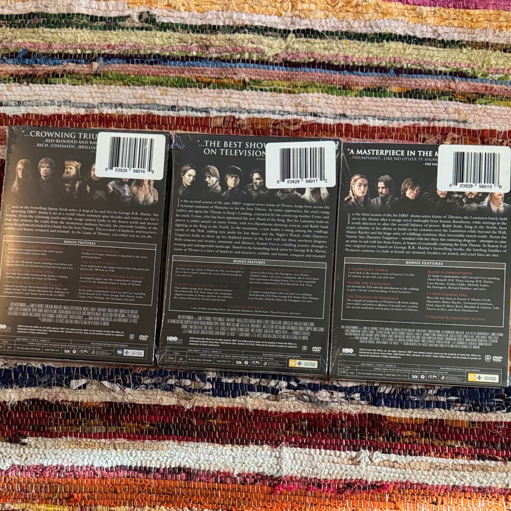 Game of Thrones Complete Seasons 1-3 DVD Set - Black and Gray - Picture 5 of 5